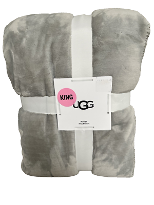 ugg big sur oversized throw blanket in seal grey