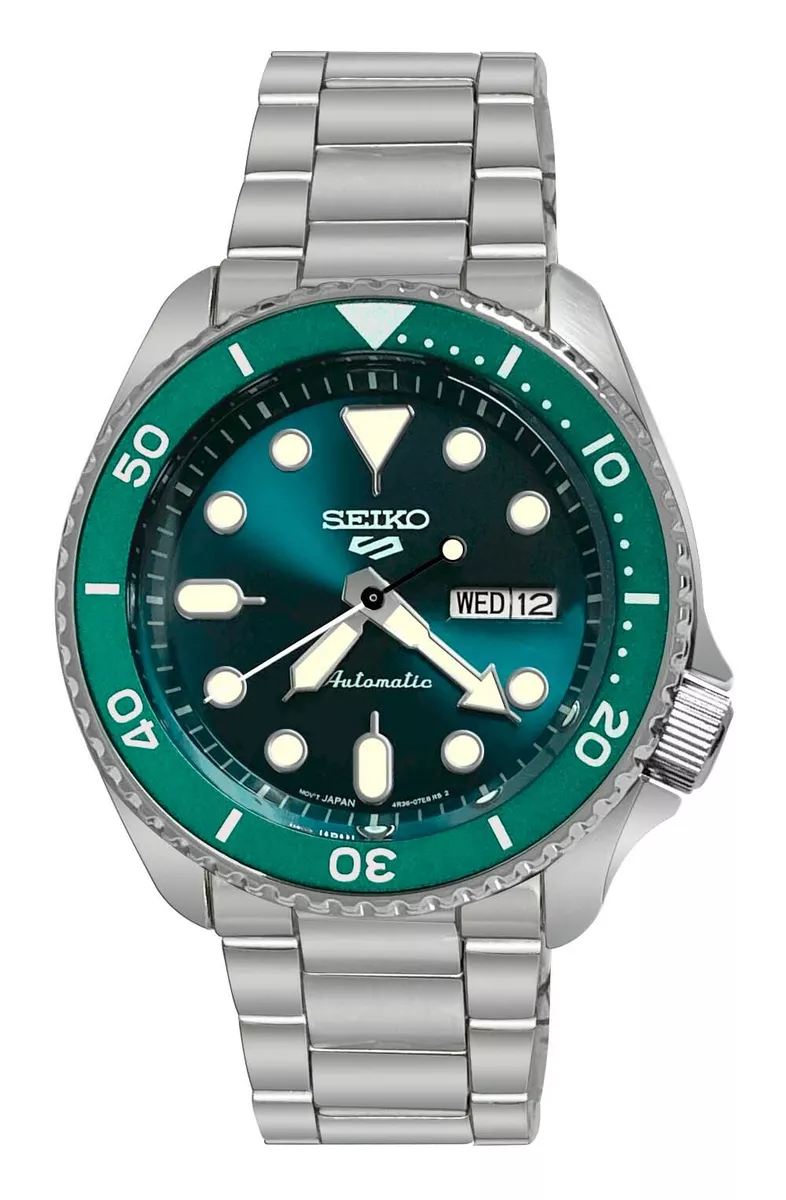 Seiko 5 Sports Automatic Green Dial Stainless Steel Bracelet