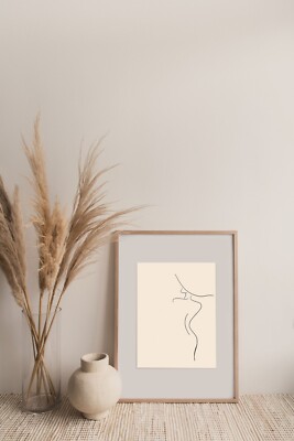 Abstract line Art Minimal women Modern wall art home decor Gallery Wall Frame