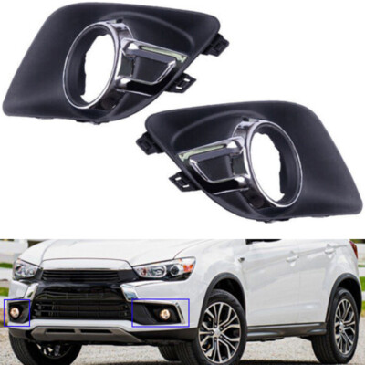 For Mitsubishi Outlander Sport ASX RVR 2010-12 2PCS bumper Fog Lamp Bezel Cover