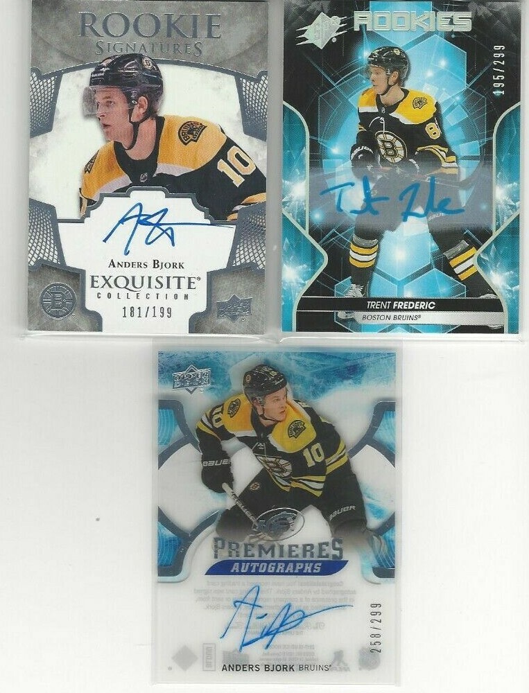 2019-20 SPx Autographs #78 Trent Frederic 195/299 Boston Bruins