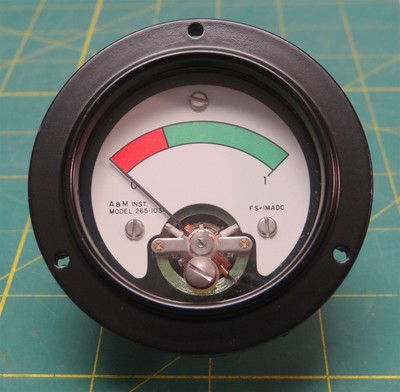 Panel Ammeter P/N 5505302 - 0 to 1 Milliamperes DC NSN 6625-01-225-0218