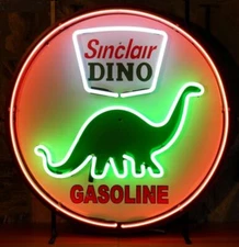 New Sinclair Dino Gasoline Beer Bar Neon Light Sign 24"x24" 