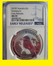 2019 Australia Kookaburra RARE low pop perfect NGC MS 70 Early Real RARE low POP