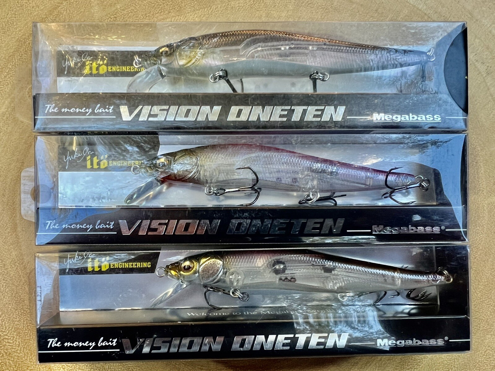 Megabass (Lot Of 3) Ito Vision Oneten Suspending Jerkbaits, Free Shipping! NWT! - Image 8