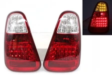01-04 MINI COOPER R50 R52 R53 JCW RED CLEAR JDM LED TAIL LIGHTS REAR LAMPS