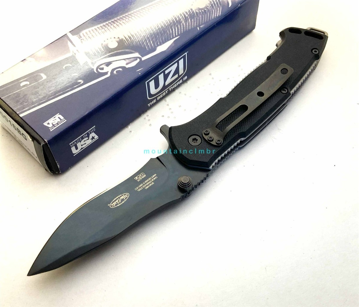 UZI USA RARE DISCONTINUED Defender Tac I Titanium 154CM Steel G10 