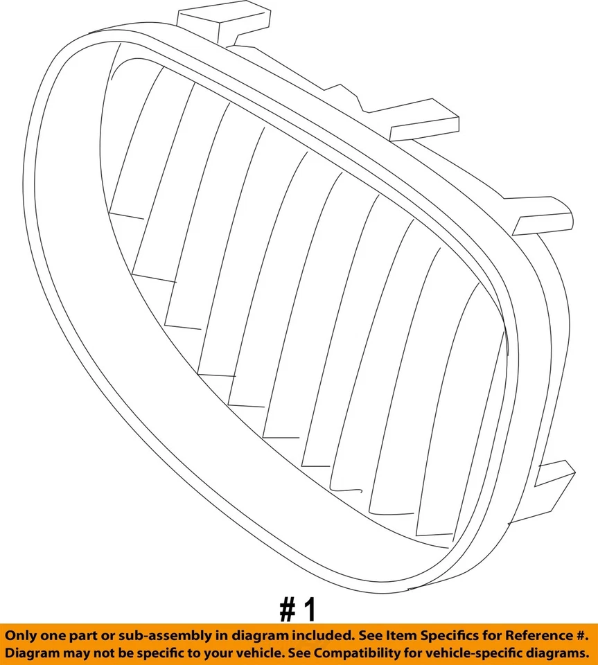 Par de rejillas superiores tiene 3 clips rotos OEM 2008 2009 2010 BMW 528I Foto 4 de 4