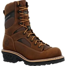 GEORGIA MENS LTX 9" PLAIN SOFT TOE  WATERPROOF LOGGER WORK BOOTS  GB00616 NEW