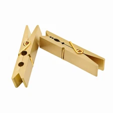 2 pcs Vintage Solid Brass Tail Clip Snack Bag Sealer and Paper Holder Clamp B