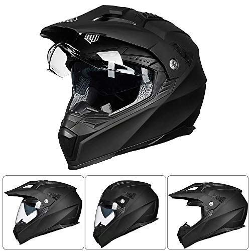 ILM Off Road Motorcycle Dual Sport Helmet Full Face Sun Visor Dirt Bike ATV Moto - Bild 7 von 8