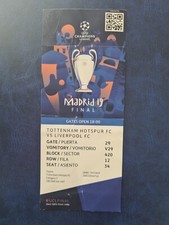 RARE TICKET 2018/2019 CHAMPIONS LEAGUE FINAL TOTTENHAM HOTSPUR - LIVERPOOL