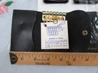 Vintage Leather Tri-Fold  6 Key Holder Wallet Case Pouch- NOS--Black