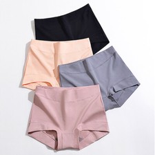 Women High Waist Cotton Boxer Underpant Tummy Control Knickers Underwear Briefs  