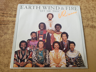VERDINE WHITE SIGNED EXCELLENT SLEEVE 1980s Earth, Wind & Fire Let Me Talk 45