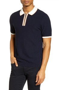reiss polo shirt zip