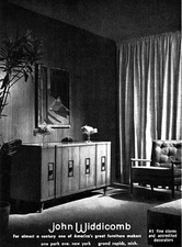 John Widdicomb Furniture SIDE BOARD Chair ORIGINAL 1955 Magazine Ad