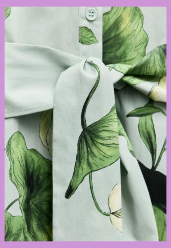 NWTZARA FLORAL SHIRTDRESS WITH LONG SLEEVES ZW COLLECTION - Picture 4 of 8