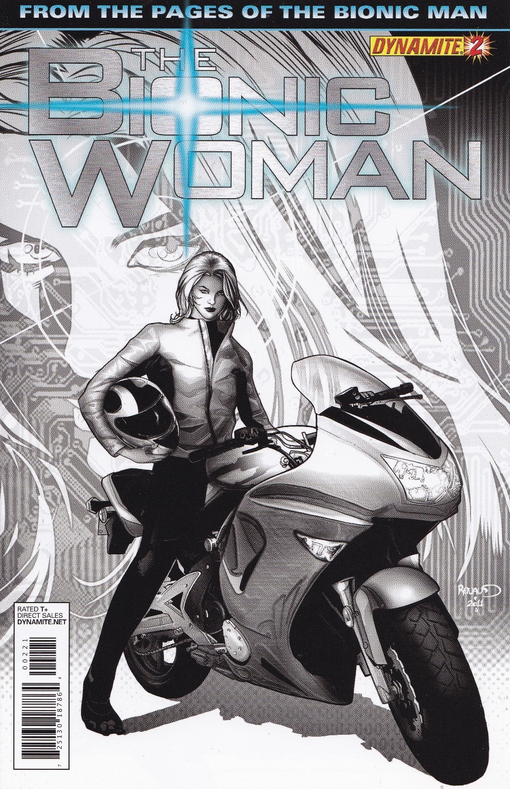 BIONIC WOMAN #2 B&W VARIANT Cover