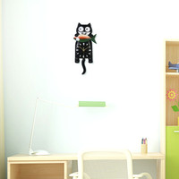 Pendulum Movement Novelty Kids Cat Wall Clock Decor Swinging Battery Operated Pendulum Movement Novelty Kids Cat Wall Clock Decor Swinging Battery Operated