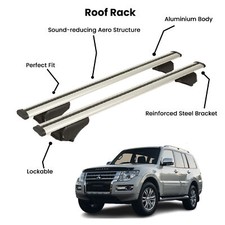 2 Pcs Silver Cross Bars For Mitsubishi Sigma Estate Sw 1993-1996