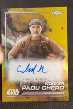 2024 Topps Chrome Star Wars Gold /50 Auto Worker Padu Cherd Chad Parker #AU-CP