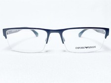 NEW Emporio Armani EA1050 3001 Mens Black Half Rim Eyeglasses Frames 53/18