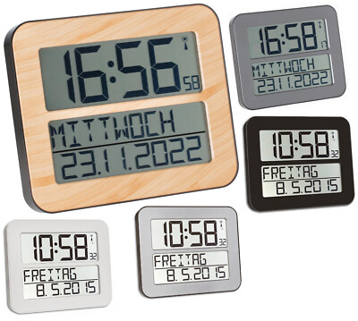 Funk Wanduhr Funkuhr Mit Weckfunktion Digitale Funk-Wanduhr