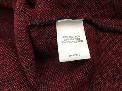 J.Jill Petite Women's Red/Black Bling Embellished L/S Pullover PL