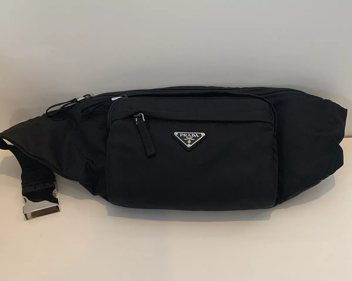 Prada Unisex Black Nylon Belt Bag/ Fanny Pack