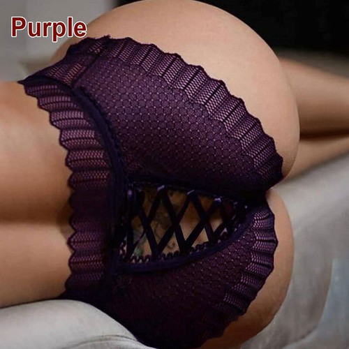 S-5XL Women Sexy Lace Lingerie Open Crotch G-string Briefs Panties Underwear - Picture 12 of 15