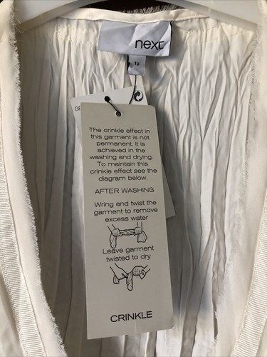 next crinkle crossover top Ivory size 12 BNWT - Picture 3 of 5