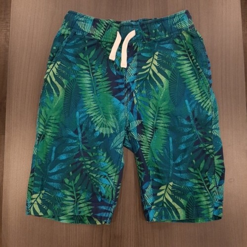 CHILDRENS PLACE Tidal Palm Print Pull On Jogger Shorts Boys Size 10 Green Blue - Picture 9 of 9