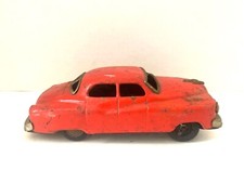Vintage 7.5" Tin Litho Car With Dog Friction Drive Japan 1950's