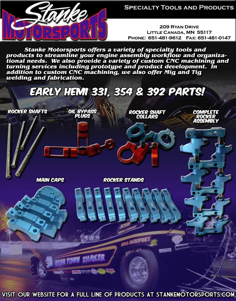 362-440 Fits all Chrysler Plymouth Billet Aluminum Rear Main Cap Retainer - Image 4 of 4