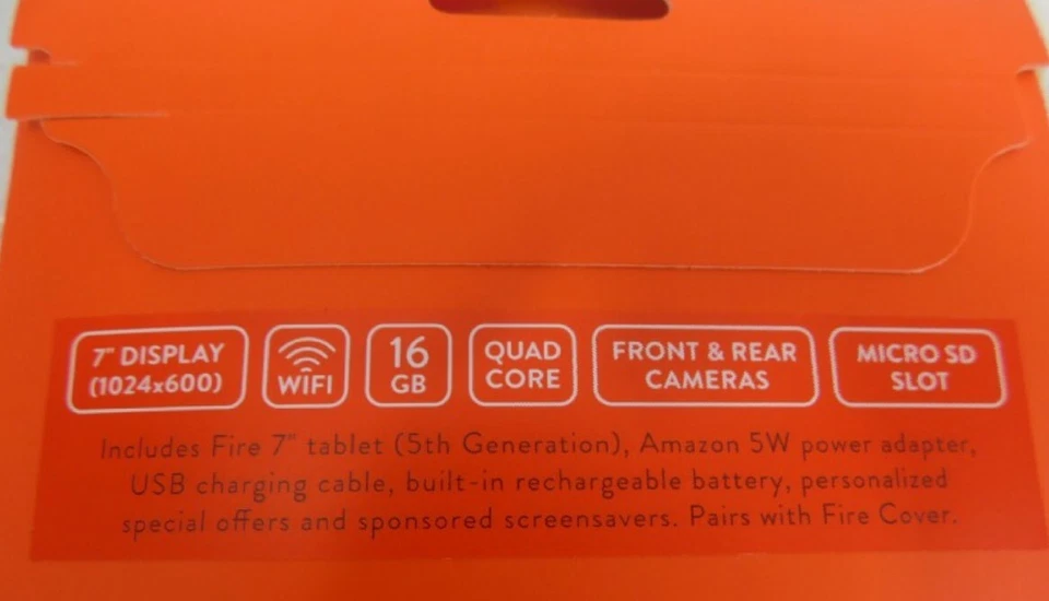 NEW - Amazon Fire 16GB, Wi-Fi, Tangerine NEW IN BOX!!! - Image 4 of 4