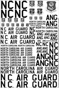 North Carolina Air Guard Decal 1/32 1/48 1/72  F-15 F-86 F-89 P-51 F-16 ANG