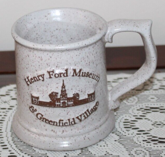 Henry Ford Museum Greenfield Village souvenir Ceramic  Mug Tea Cup speckled "