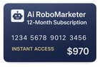 Ai RoboMarketer 12-Month AI Marketing Software Subscription Card / 1 Yr. License — photo 2