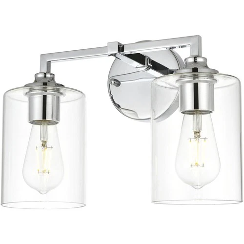 Living District LD7315W14CH Mayson 2 Light 14 inch Chrome Bath Sconce Wall Light - Picture 2 of 6