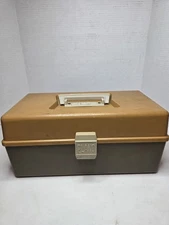 Vintage PLANO 5000 Two Tray Tackle Box Yellow
