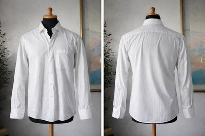 Mauro Bruni Men s White Button Down Shirt Size S Long Sleeve Collared Cotton Ita