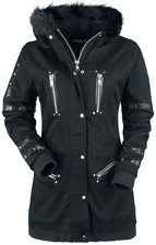 Gothicana by EMP Damen schwarze Winterjacke m...