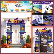 Halloween Door Banner Decorations Haunted House Archway Scary Porch Sign 3 Pack