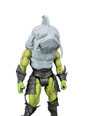 Custom 3d Printed Catfish Warrior Character Kit For Mythic Legions 1/12 Scale 