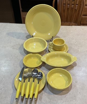 Set of 13-Sunflower Color Fiestaware Dish Set