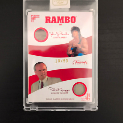 Leaf Rambo III Dual Laser Signapatch Dual Auto Rambo & Griggs #159 /50