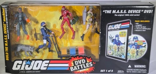 MASS DEVICE SET 1 DVD BATTLES —GI JOE Snake Eyes Baroness Wet Suit Cobra Trooper