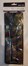 Regent Products Peace Symbol Novelty Print Suspenders - Adult Size