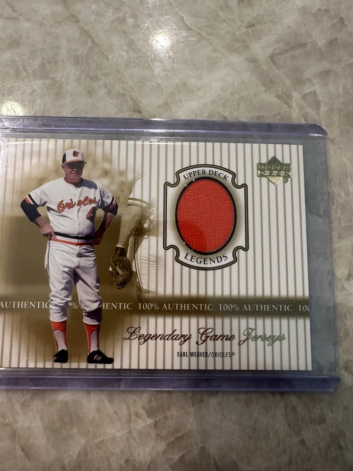 2000 Upper Deck Legends #J-EW Earl Weaver Legendary Game Jerseys Tarjeta Orioles Foto 3 de 4